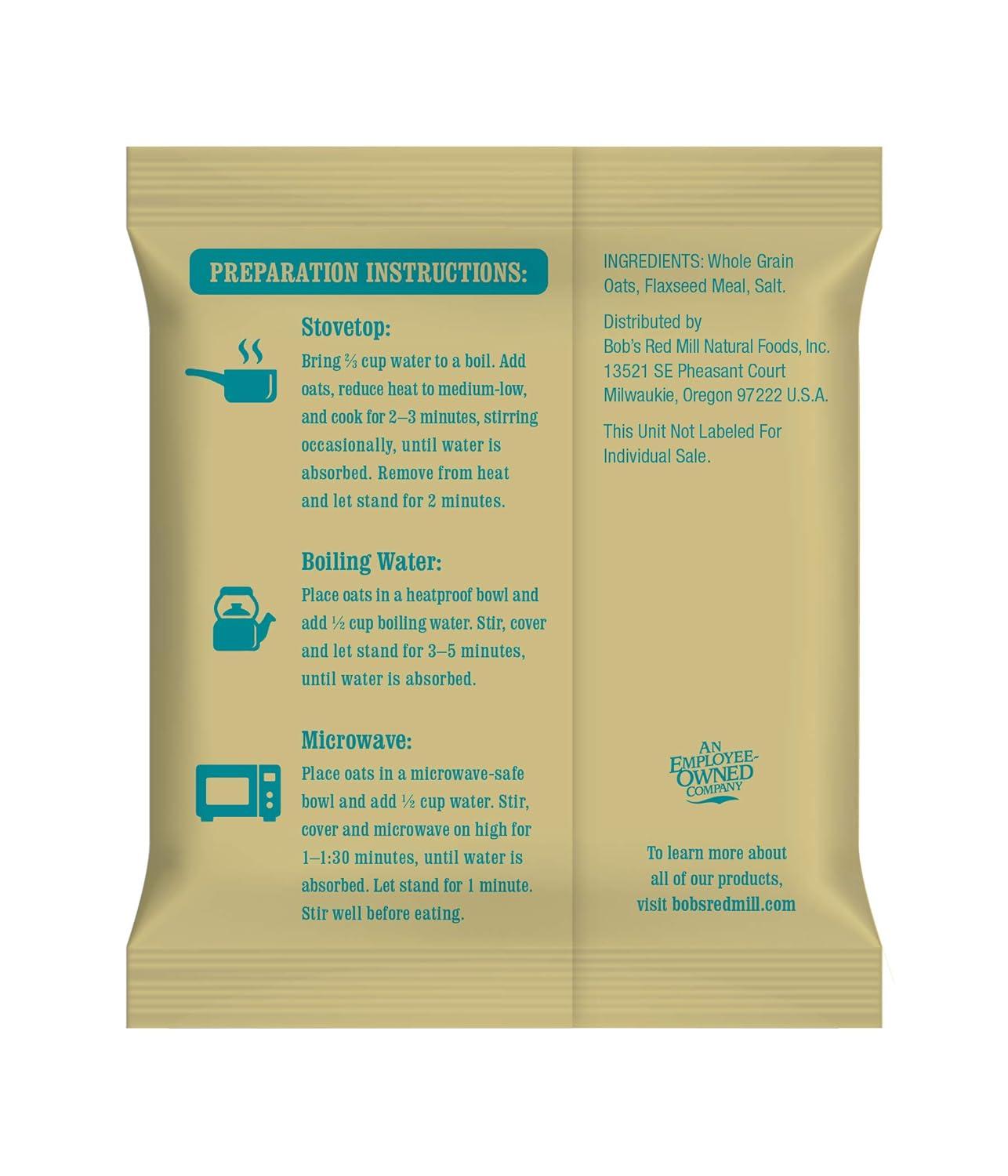 imageBobs Red Mill Apple Pieces amp Cinnamon Oatmeal Packets 8 packets Pack of 1 Non GMO Gluten Free Whole Grain Kosher988 Ounce Pack of 1