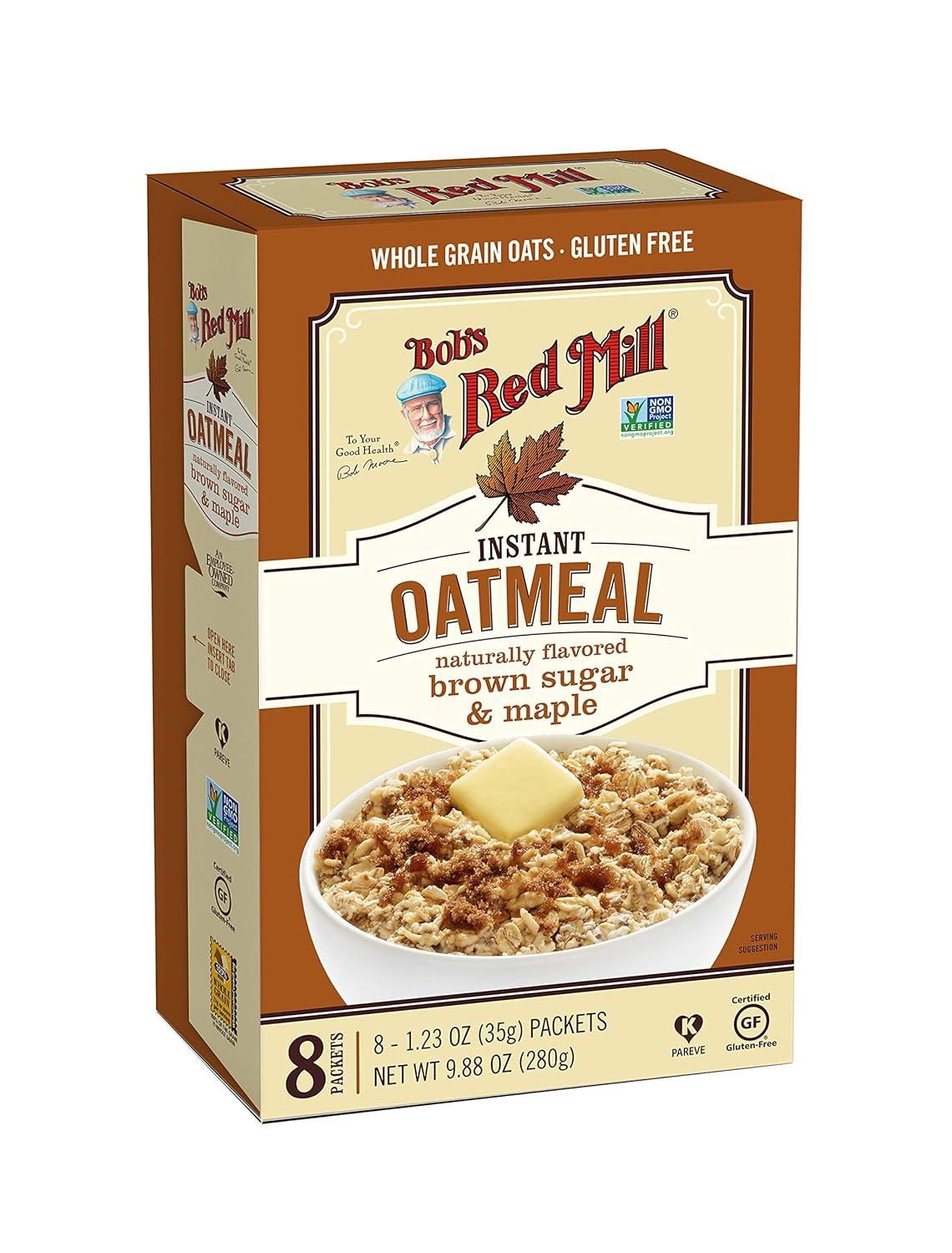 imageBobs Red Mill Apple Pieces amp Cinnamon Oatmeal Packets 8 packets Pack of 1 Non GMO Gluten Free Whole Grain Kosher988 Ounce Pack of 1