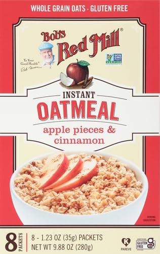 imageBobs Red Mill Apple Pieces amp Cinnamon Oatmeal Packets 8 packets Pack of 1 Non GMO Gluten Free Whole Grain Kosher988 Ounce Pack of 1