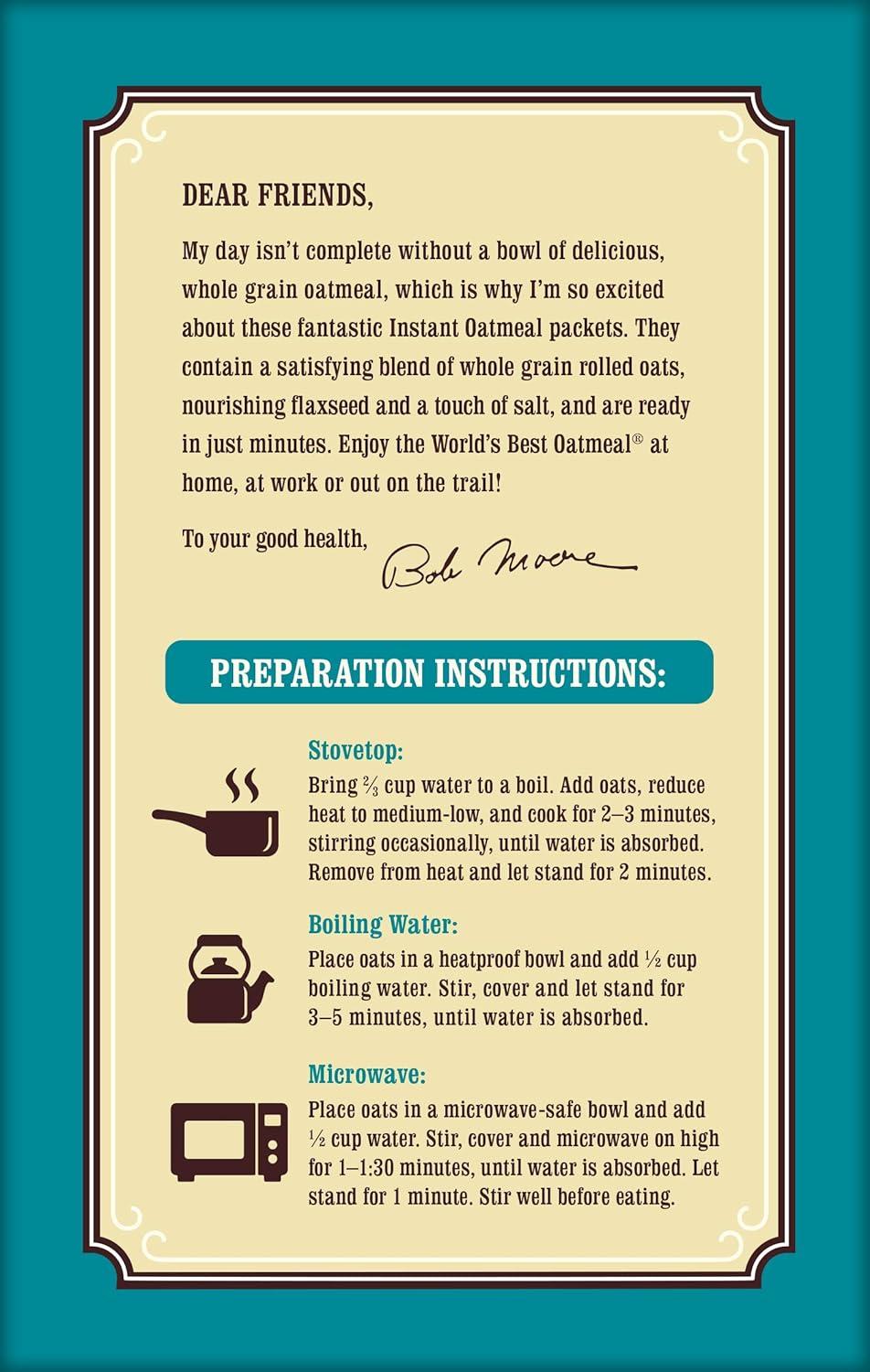 imageBobs Red Mill Apple Pieces amp Cinnamon Oatmeal Packets 8 packets Pack of 1 Non GMO Gluten Free Whole Grain Kosher988 Ounce Pack of 1