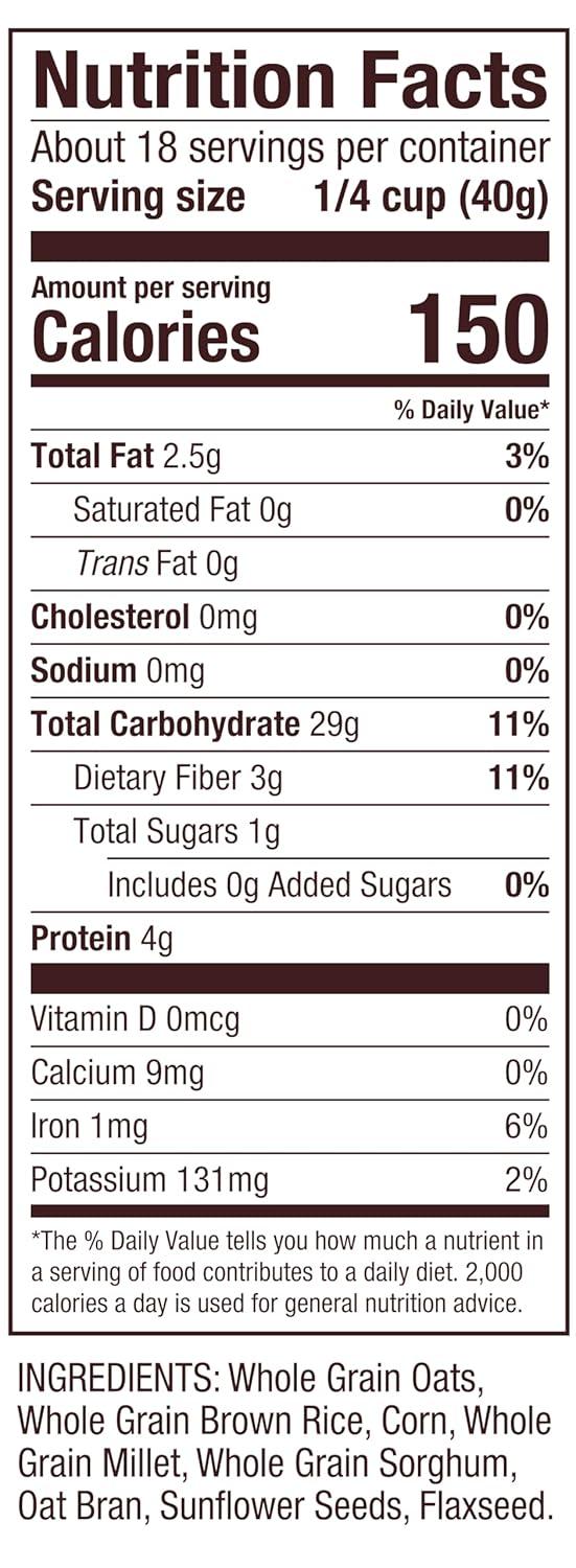 imageBobs Red Mill Gluten Free 8 Grain Hot Cereal 25oz Pack of 4 Vegan Kosher100 Ounce Pack of 1