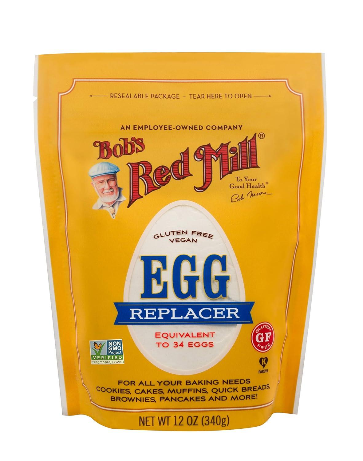 imageBobs Red Mill Gluten Free Egg Replacer 12oz Pack of 5 Non GMO Vegan Paleo Friendly Equals 34 EggsBag Kosher12 Ounce Pack of 5
