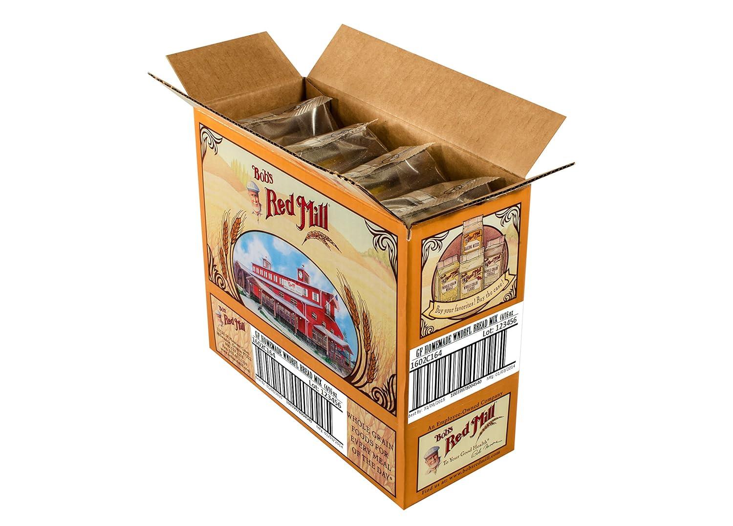 imageBobs Red Mill Gluten Free Homemade Wonderful Bread Mix 16oz Pack of 4 Gluten Free Kosher16 Ounce Pack of 4