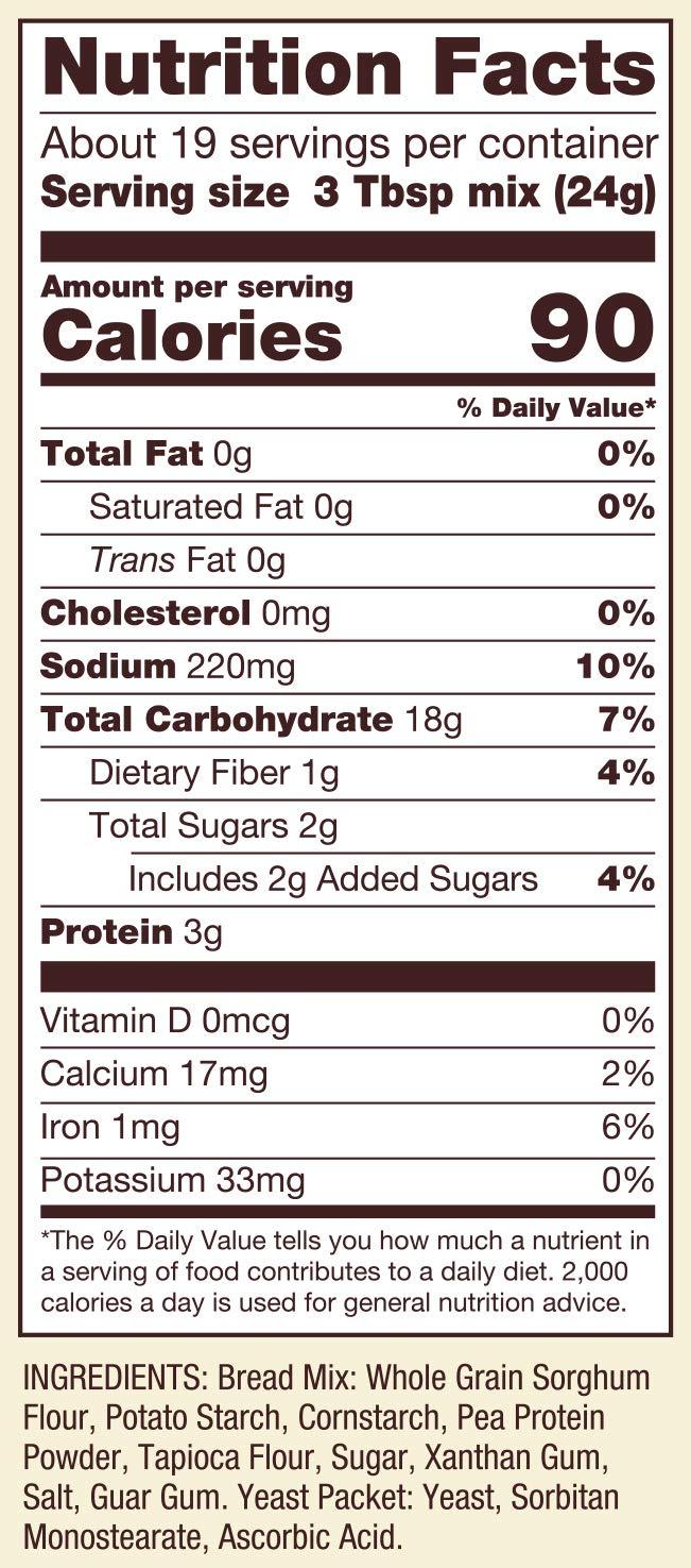 imageBobs Red Mill Gluten Free Homemade Wonderful Bread Mix 16oz Pack of 4 Gluten Free Kosher16 Ounce Pack of 4