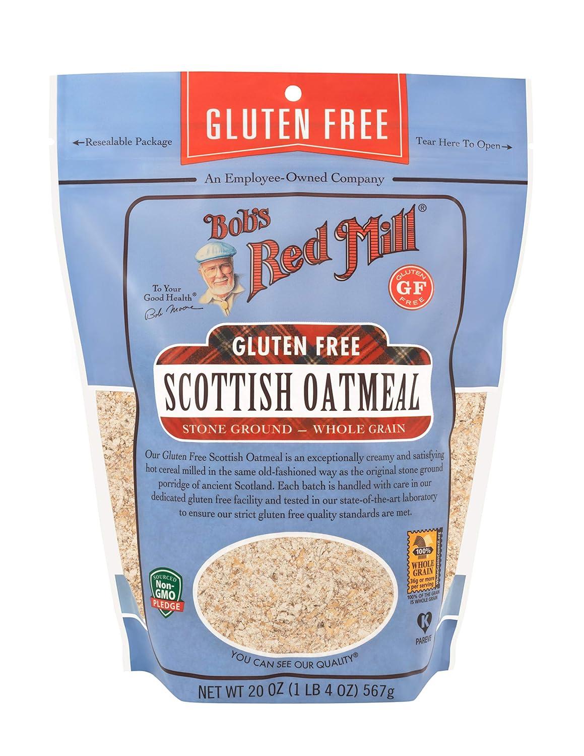 imageBobs Red Mill Gluten Free Scottish Oatmeal 20ounce Pack of 4125 Pound Pack of 1