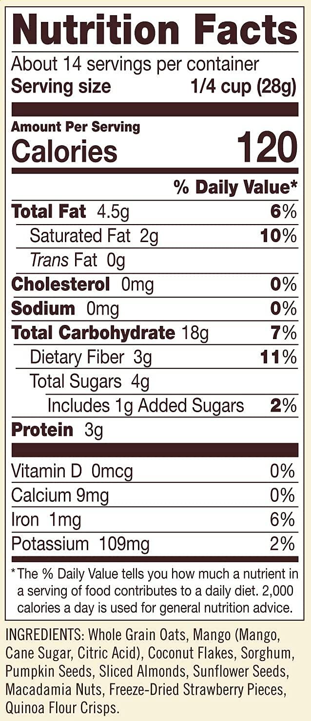 imageBobs Red Mill Gluten Free Tropical Muesli 14oz Pack of 4 Gluten Free Non GMO Whole Grain Kosher14 Ounce Pack of 4