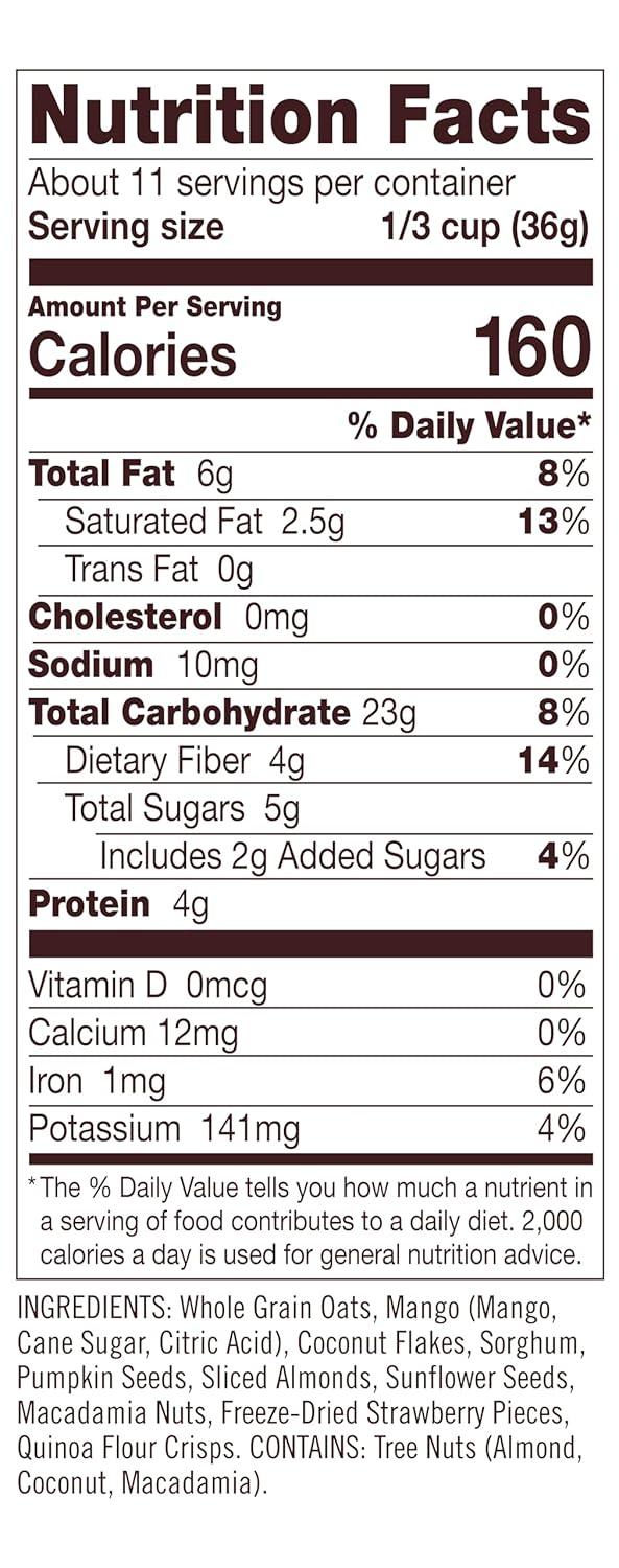 imageBobs Red Mill Gluten Free Tropical Muesli 14oz Pack of 4 Gluten Free Non GMO Whole Grain Kosher56 Ounce Pack of 1