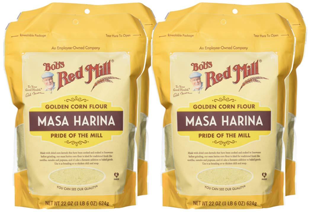 imageBobs Red Mill Golden Masa Harina Corn Flour 22oz Pack of 4 Vegan Kosher22 Ounce Pack of 4