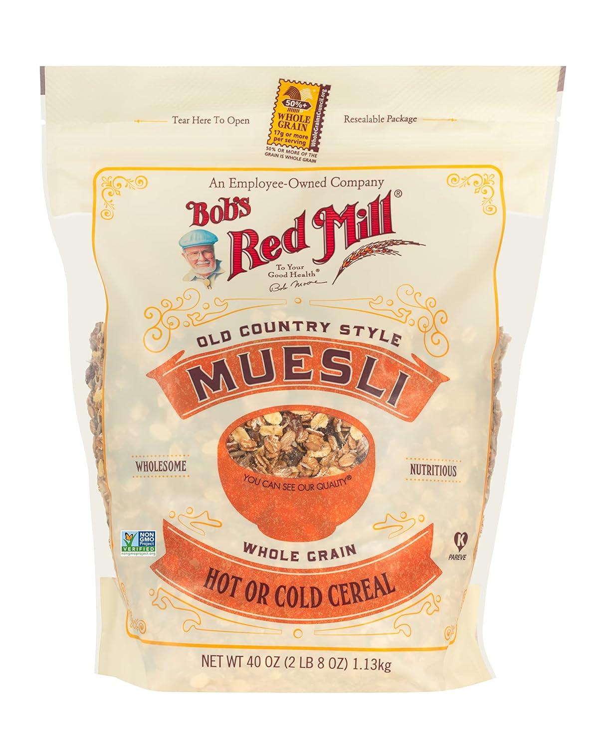 imageBobs Red Mill Old Country Style Muesli 40oz Pack of 4 Non GMO Whole Grain Vegan Kosher40 Ounce Pack of 4