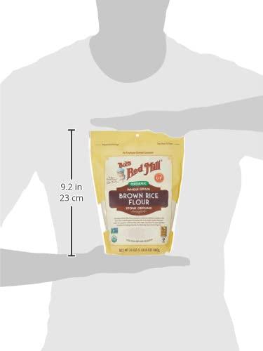 imageBobs Red Mill Organic Brown Rice Flour 24oz Pack of 4 Non GMO Whole Grain Vegan Kosher15 Pound Pack of 1