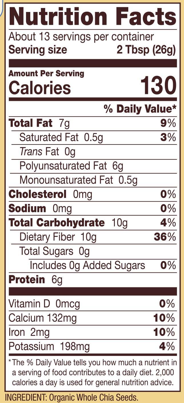 imageBobs Red Mill Organic Chia Seed 12oz Pack of 5 Non GMO Vegan Keto Friendly Paleo Friendly Kosher12 Ounce Pack of 1