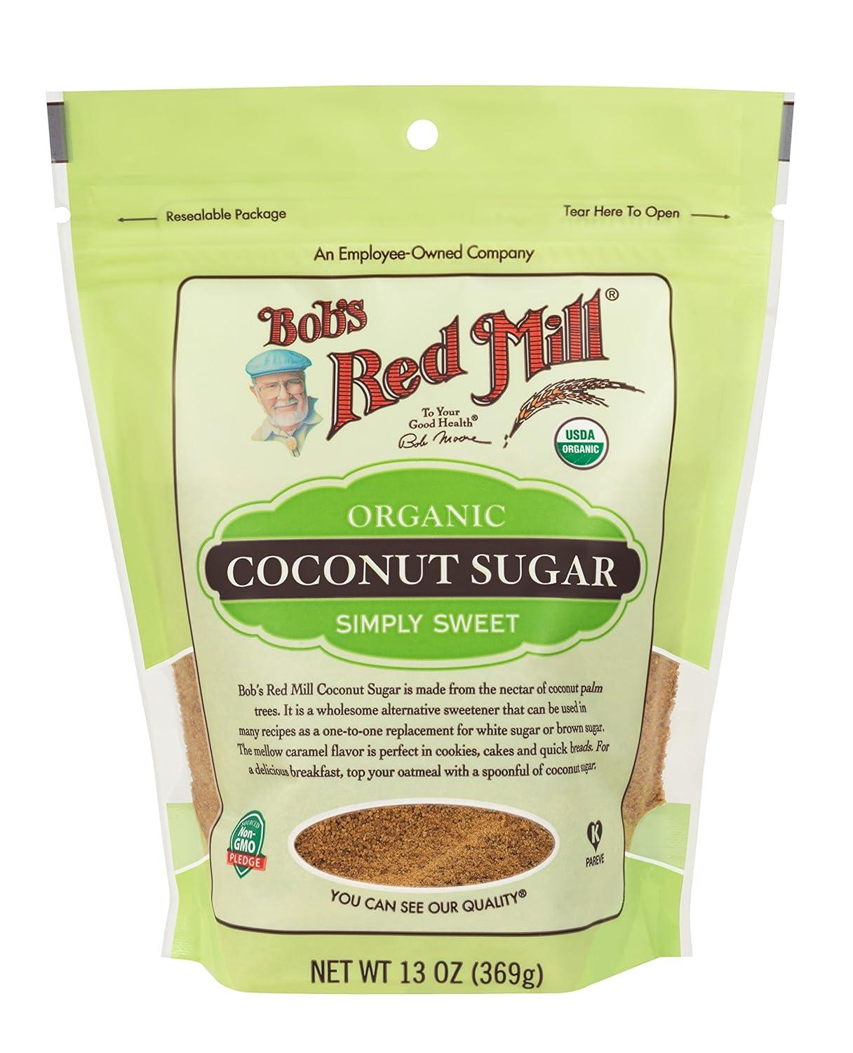 imageBobs Red Mill Organic Coconut Sugar 13oz Pack of 4 Non GMO Vegan Paleo Friendly Kosher52 Ounce Pack of 1