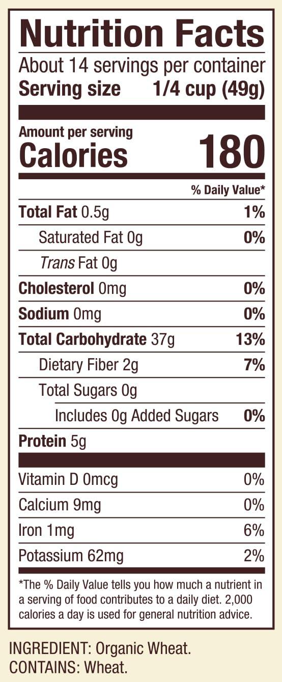 imageBobs Red Mill Organic Creamy Wheat Hot Cereal 24oz Pack of 4 Organic Non GMO Gluten Free Whole Grain Vegan Kosher24 Ounce Pack of 4