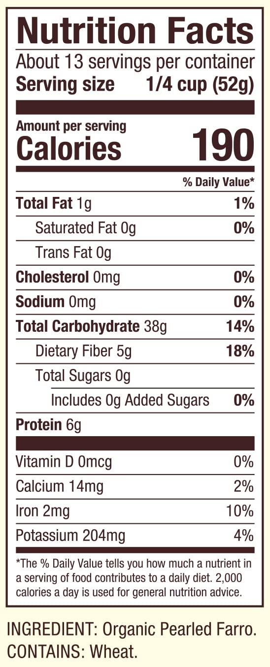 imageBobs Red Mill Organic Farro Grain 24oz Pack of 4 Non GMO Vegan Kosher24 Ounce Pack of 4