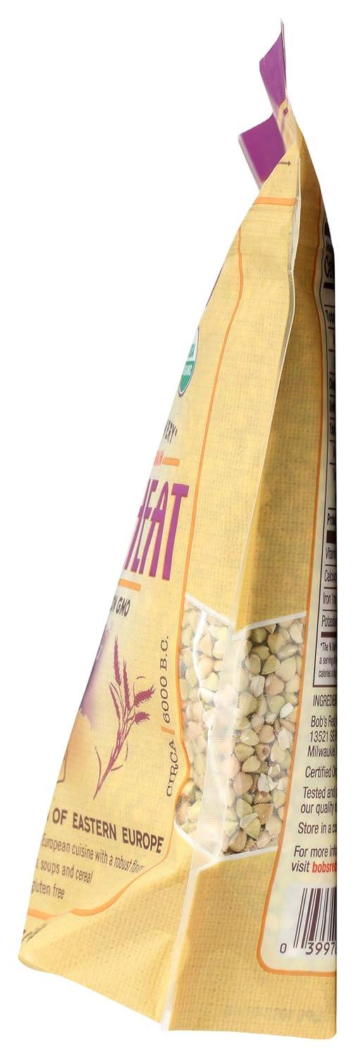 imageBobs Red Mill Organic Gluten Free Buckwheat Groats 16oz Pack of 4 Non GMO Whole Grain Vegan Kosher16 Ounce Pack of 1