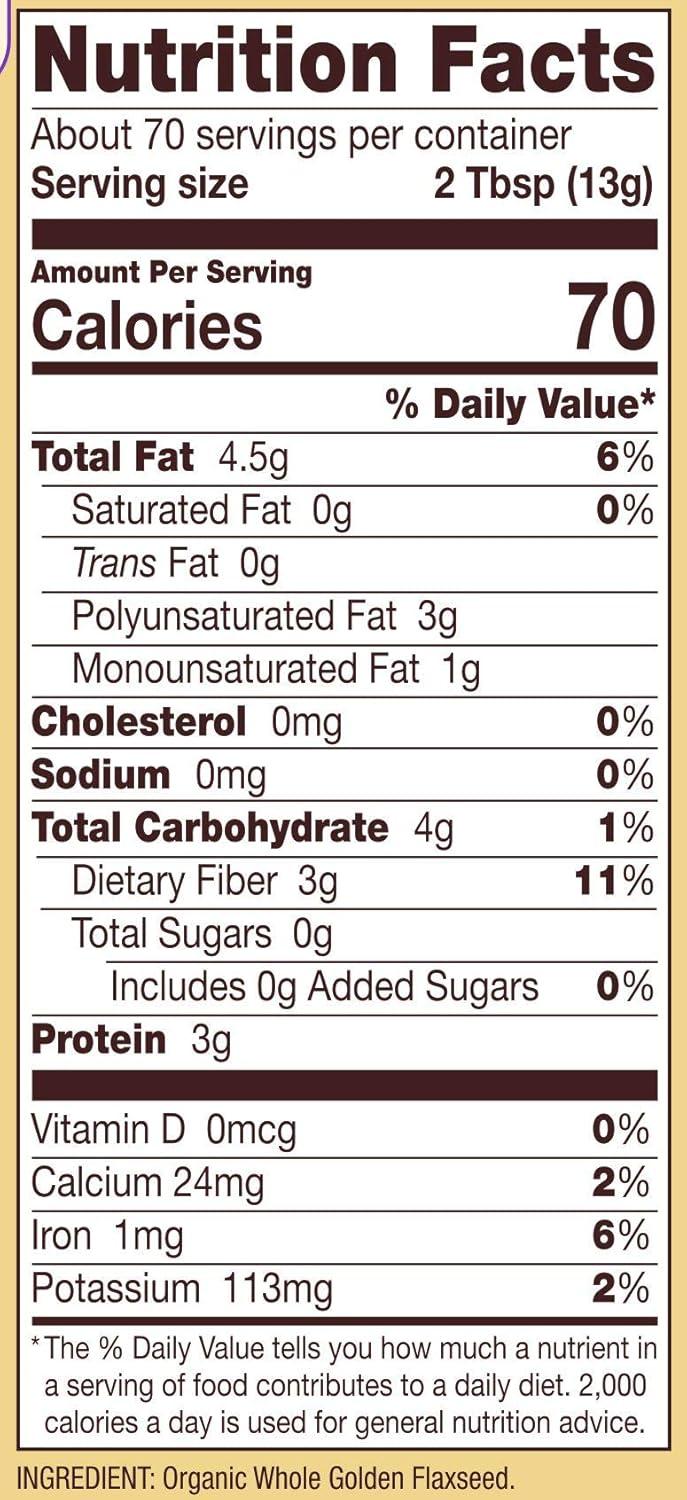 imageBobs Red Mill Organic Golden Flaxseed Meal 32oz Pack of 4 Non GMO Vegan Paleo Friendly Keto Friendly Kosher