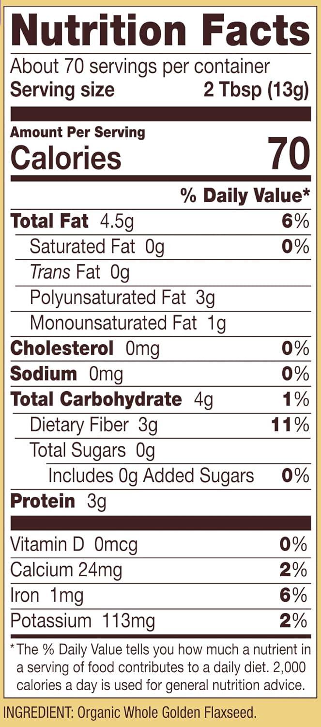 imageBobs Red Mill Organic Golden Flaxseed Meal 32oz Pack of 4 Non GMO Vegan Paleo Friendly Keto Friendly Kosher