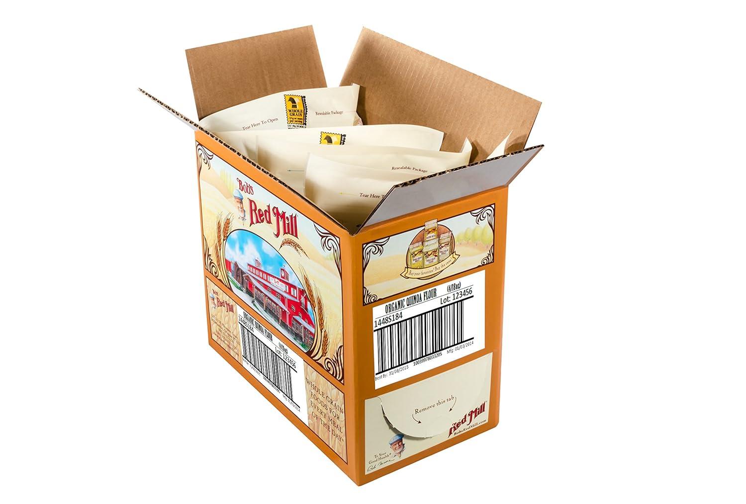 imageBobs Red Mill Organic Quinoa Flour 18oz Pack of 4 Non GMO Whole Grain Vegan Kosher18 Ounce Pack of 4