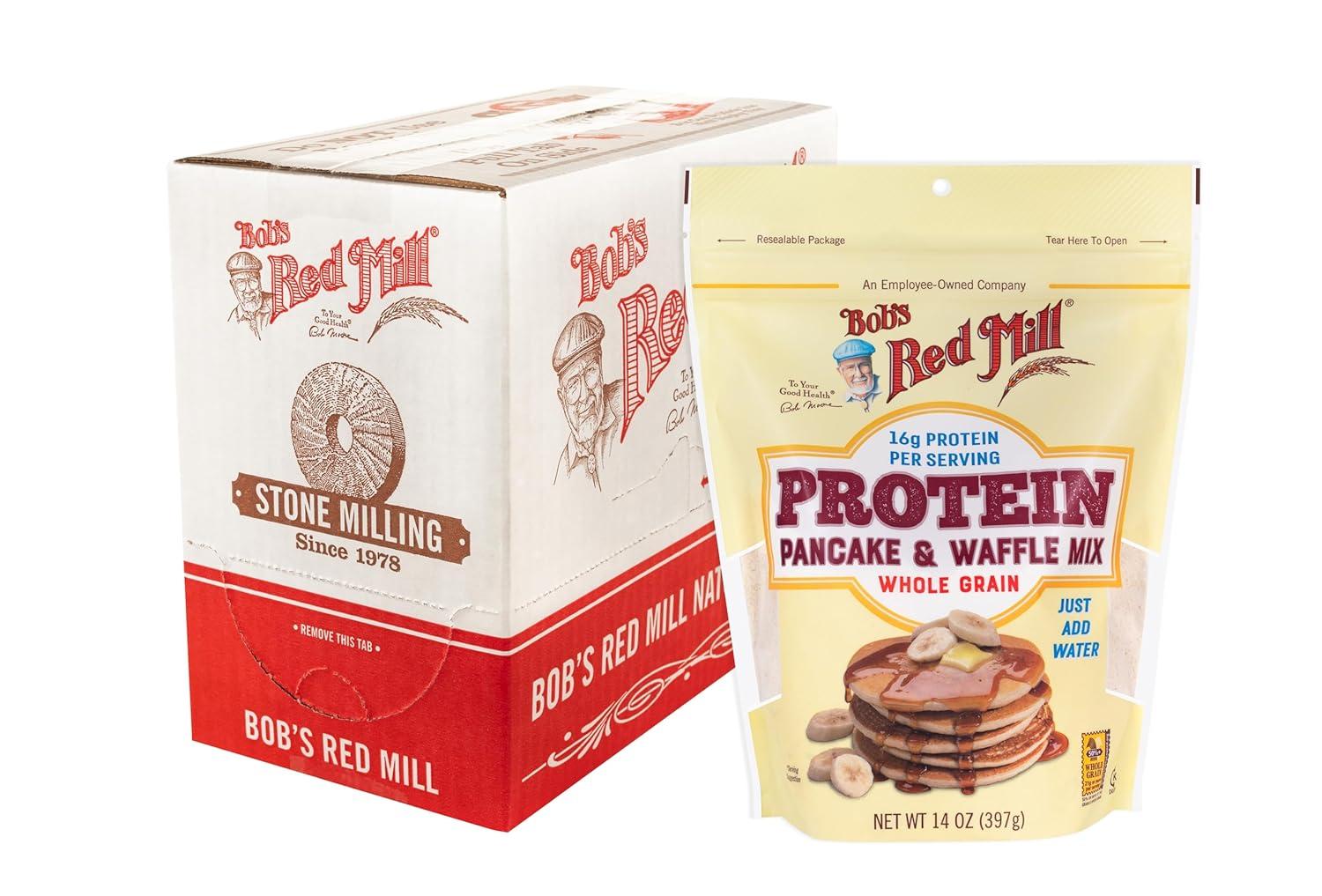imageBobs Red Mill Protein Pancake 14oz Pack of 4 Non GMO KosherResealable