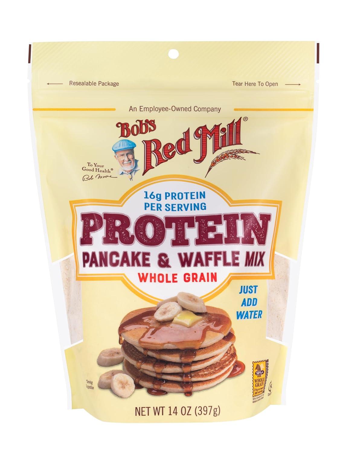imageBobs Red Mill Protein Pancake 14oz Pack of 4 Non GMO KosherResealable