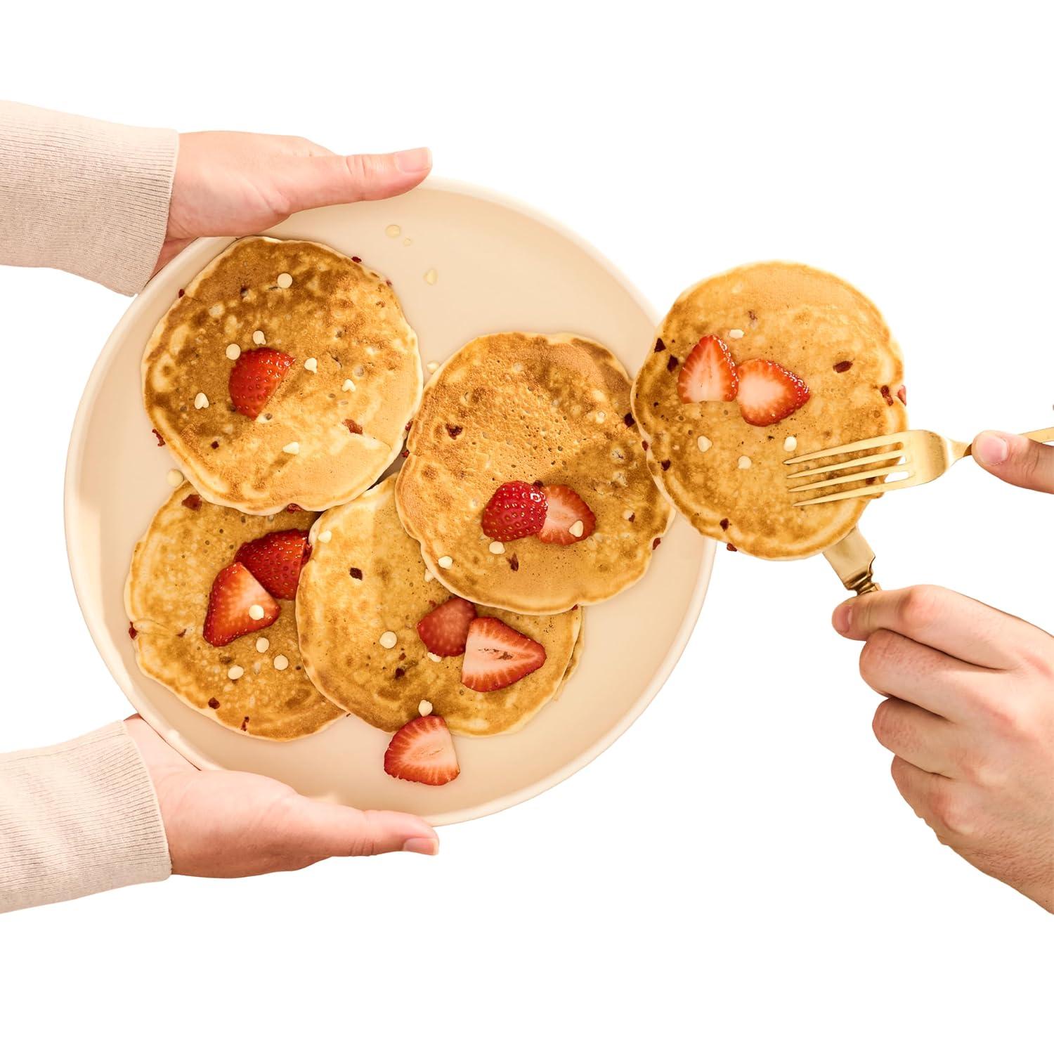 imageBobs Red Mill White Chocolate amp Strawberry Pancake Mix 20oz Pack of 4 Just Add Water Makes 3240 Pancakes per BagWhite Chocolate Strawberry