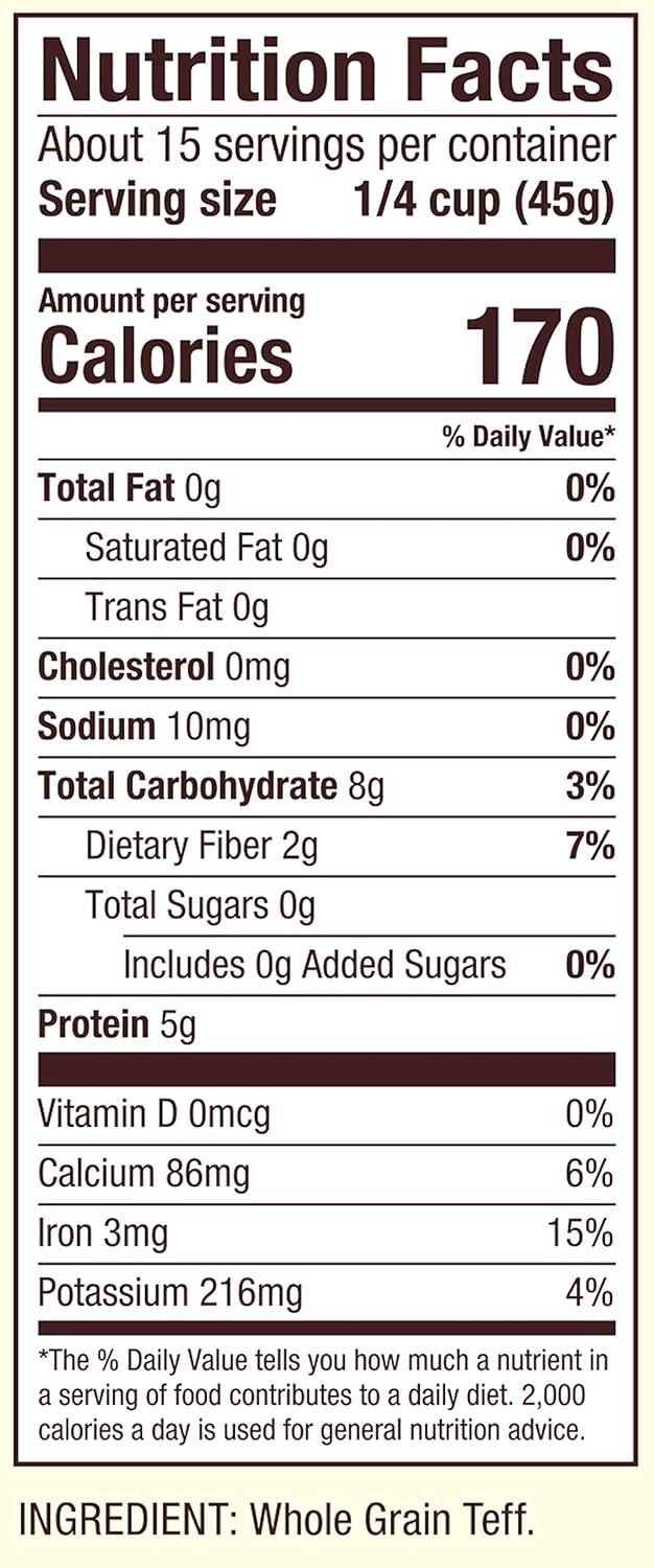 imageBobs Red Mill Whole Grain Teff 24oz Pack of 4 Non GMO Whole Grain Vegan Kosher24 Ounce Pack of 1