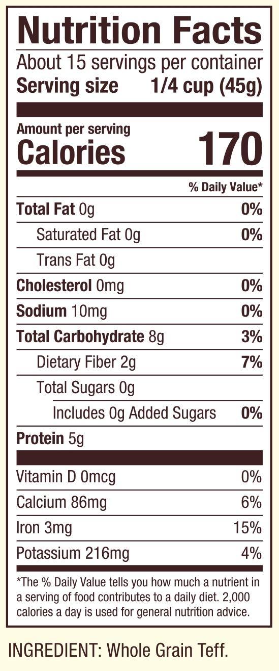 imageBobs Red Mill Whole Grain Teff 24oz Pack of 4 Non GMO Whole Grain Vegan Kosher24 Ounce Pack of 4