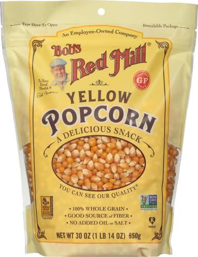 imageBobs Red Mill Yellow Popcorn 30oz Pack of 1 Non GMO Whole Grain Vegan Kosher