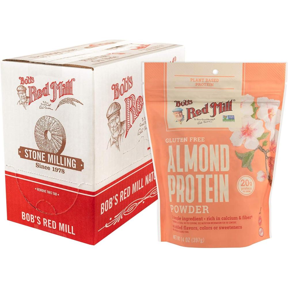 imageBobs Red Mill Almond Protein Powder 14oz Pack of 4  Non GMO Vegan Paleo Friendly Keto Friendly Kosher14 Ounce Pack of 4