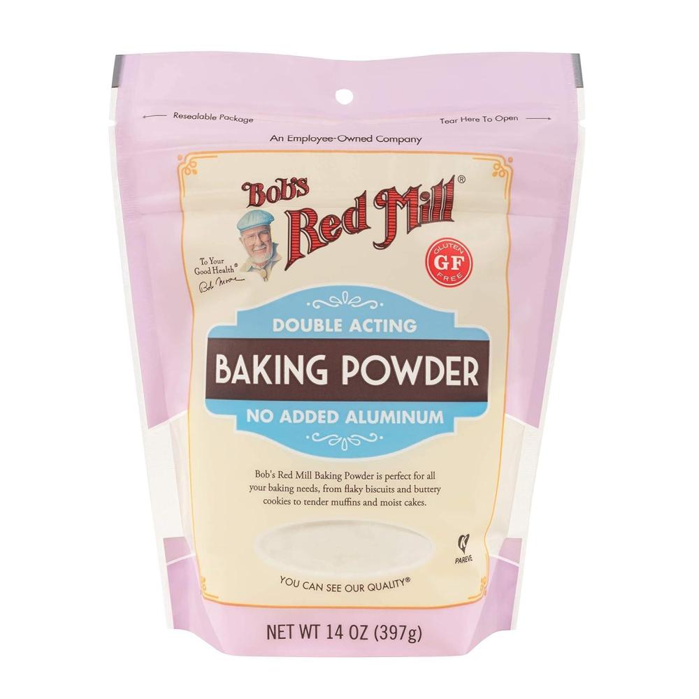 imageBobs Red Mill Baking Powder 14oz Pack of 4  Gluten Free Vegan Kosher14 Ounce Pack of 3