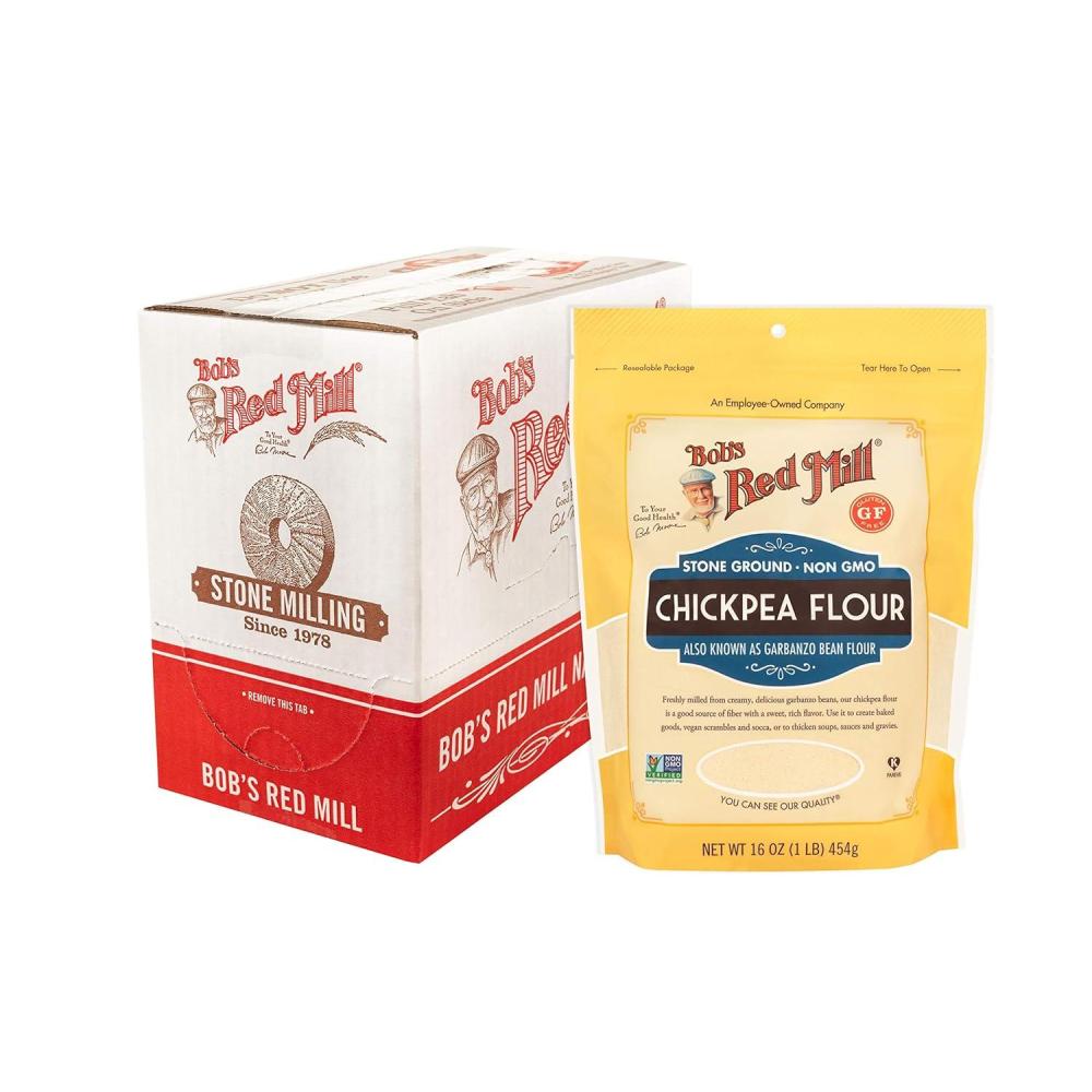 imageBobs Red Mill Chickpea Flour 16oz Pack of 4  Non GMO Vegan Keto Friendly Friendly Kosher16 Ounce Pack of 4