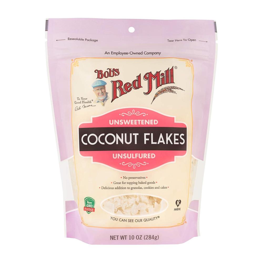 imageBobs Red Mill Coconut Flakes 10oz Pack of 4  Non GMO Fair Trade Certified Vegan Paleo Friendly Keto Friendly Kosher10 Ounce Pack of 1