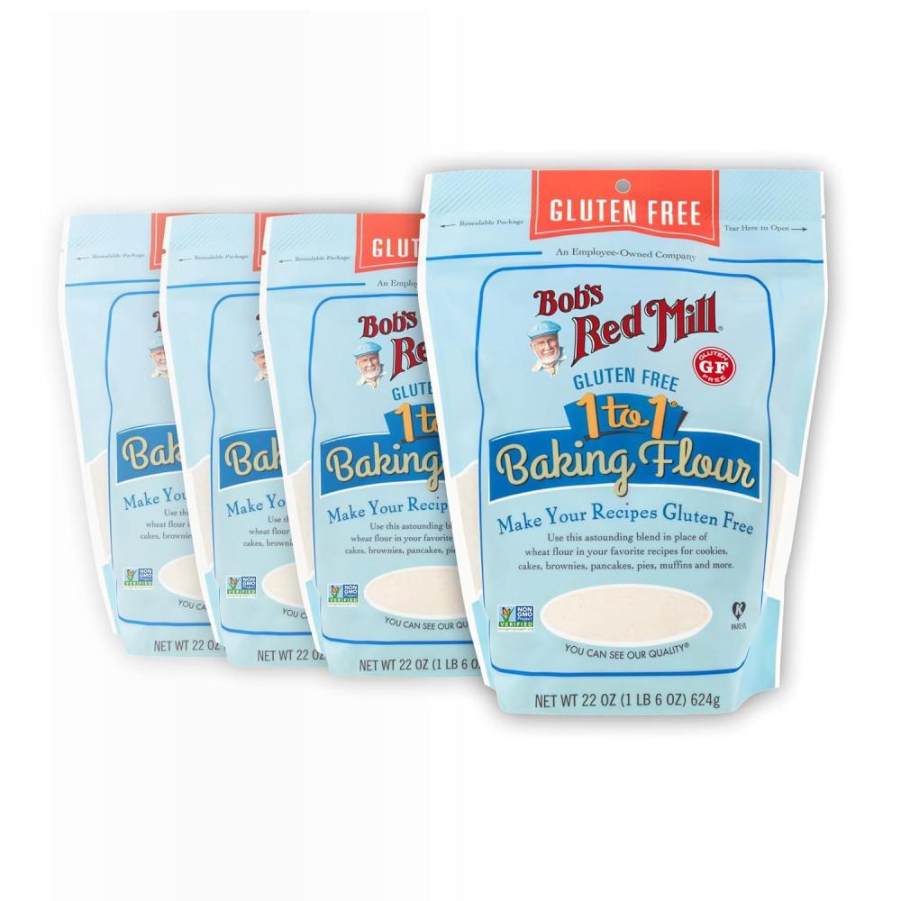 imageBobs Red Mill Gluten Free 1 to 1 Baking Flour 44oz Pack of 4  Non GMO Vegan KosherGF 11