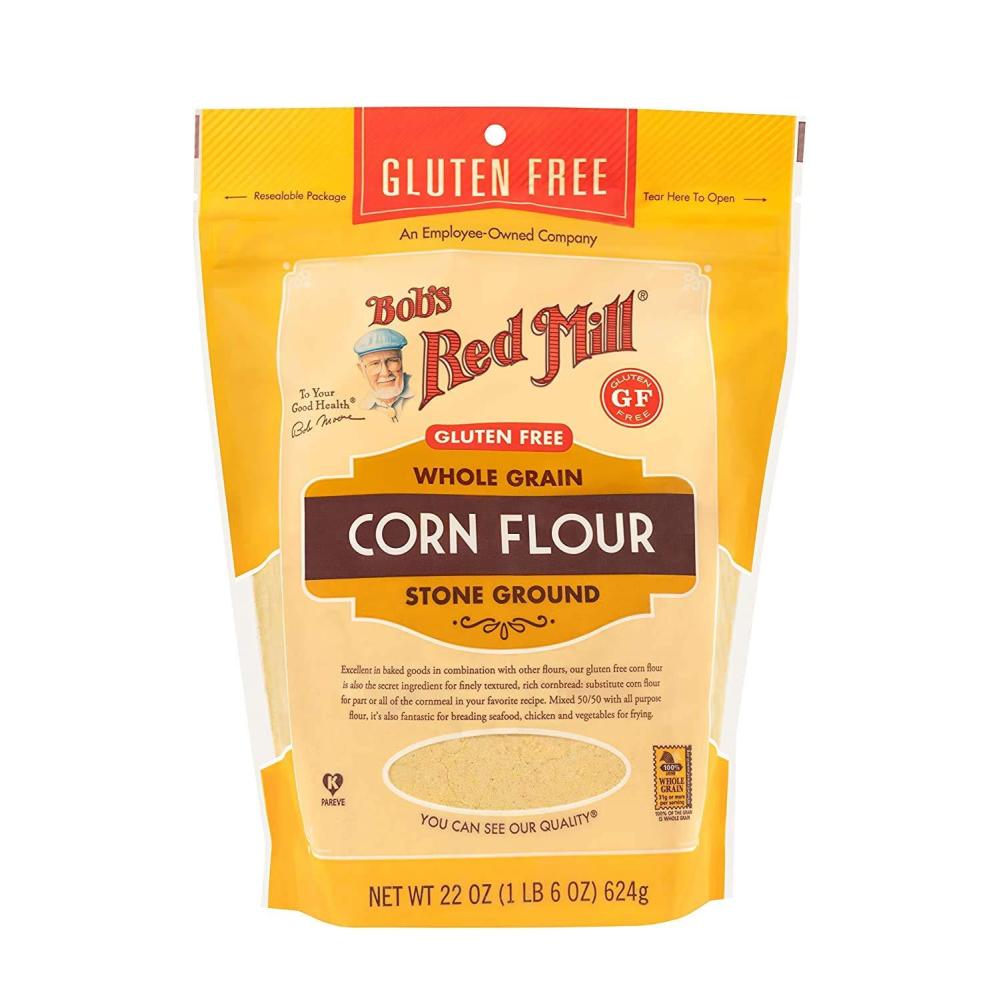 imageBobs Red Mill Gluten Free Corn Flour 22oz Pack of 4 Gluten Free Whole Grain Vegan Kosher22 Ounce Pack of 3