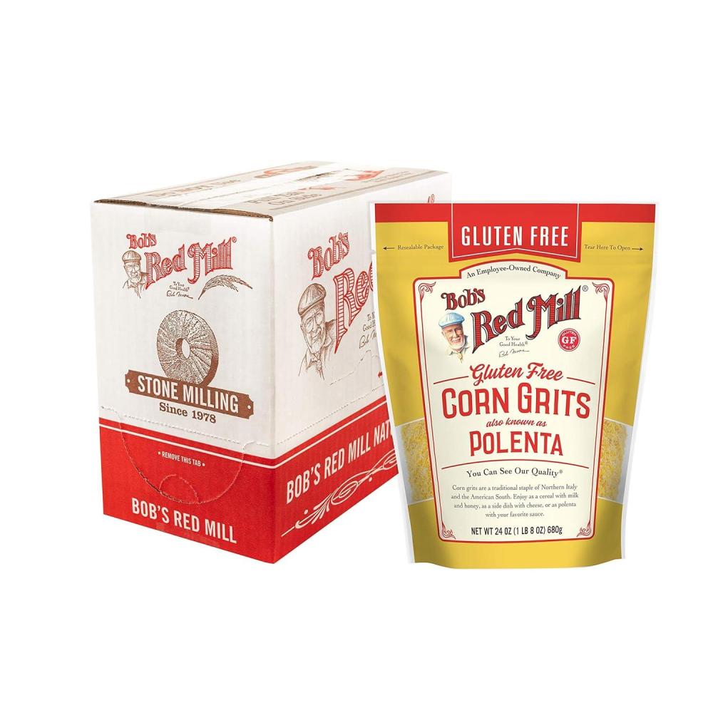 imageBobs Red Mill Gluten Free Corn GritsPolenta 24oz Pack of 4  Gluten Free Vegan Kosher24 Ounce Pack of 4