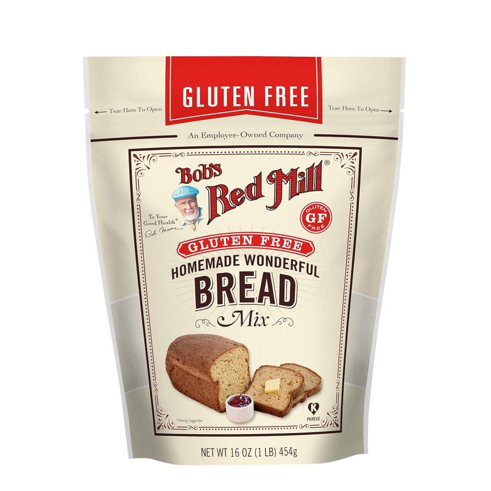 imageBobs Red Mill Gluten Free Homemade Wonderful Bread Mix 16oz Pack of 4 Gluten Free Kosher16 Ounce Pack of 1