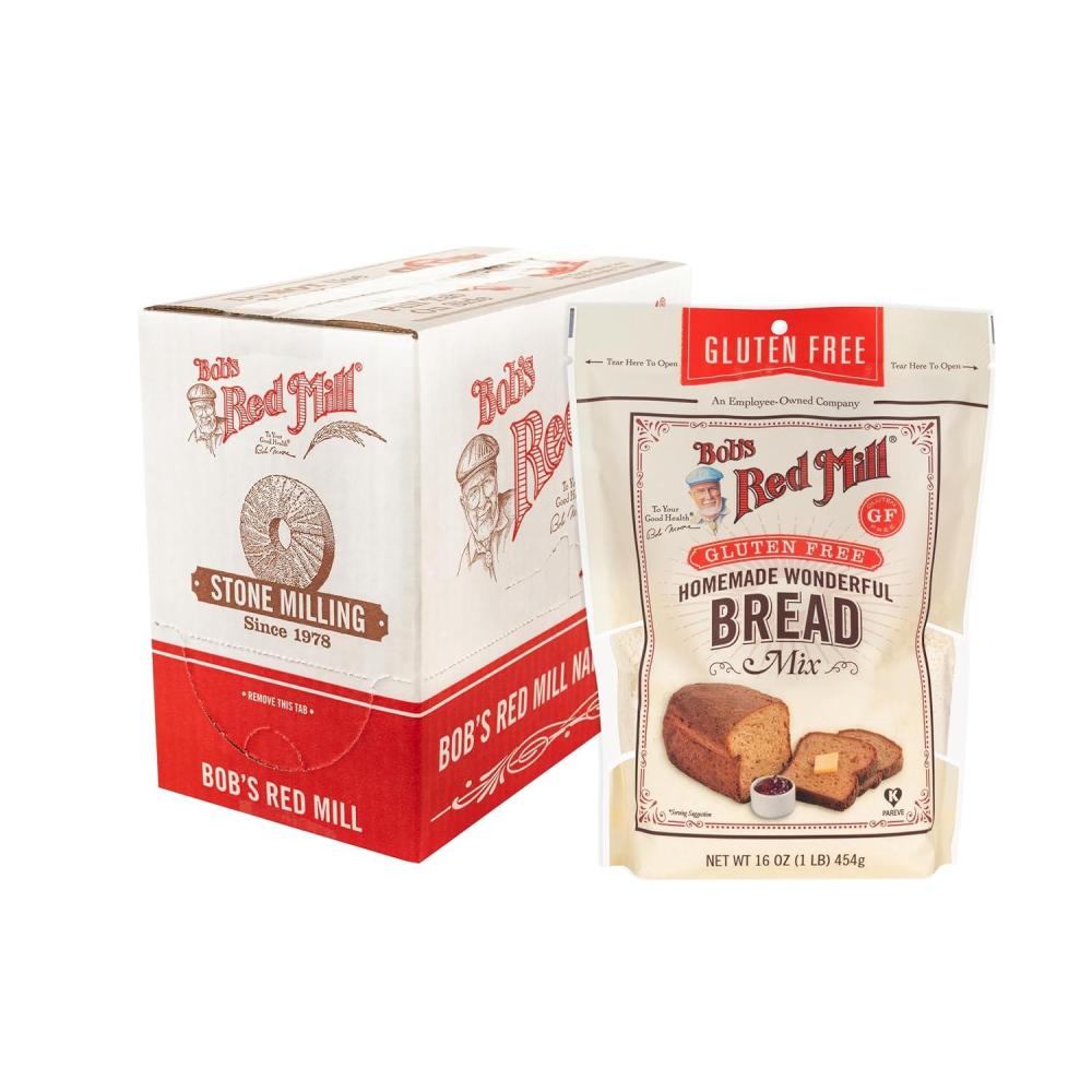 imageBobs Red Mill Gluten Free Homemade Wonderful Bread Mix 16oz Pack of 4  Gluten Free Kosher16 Ounce Pack of 4