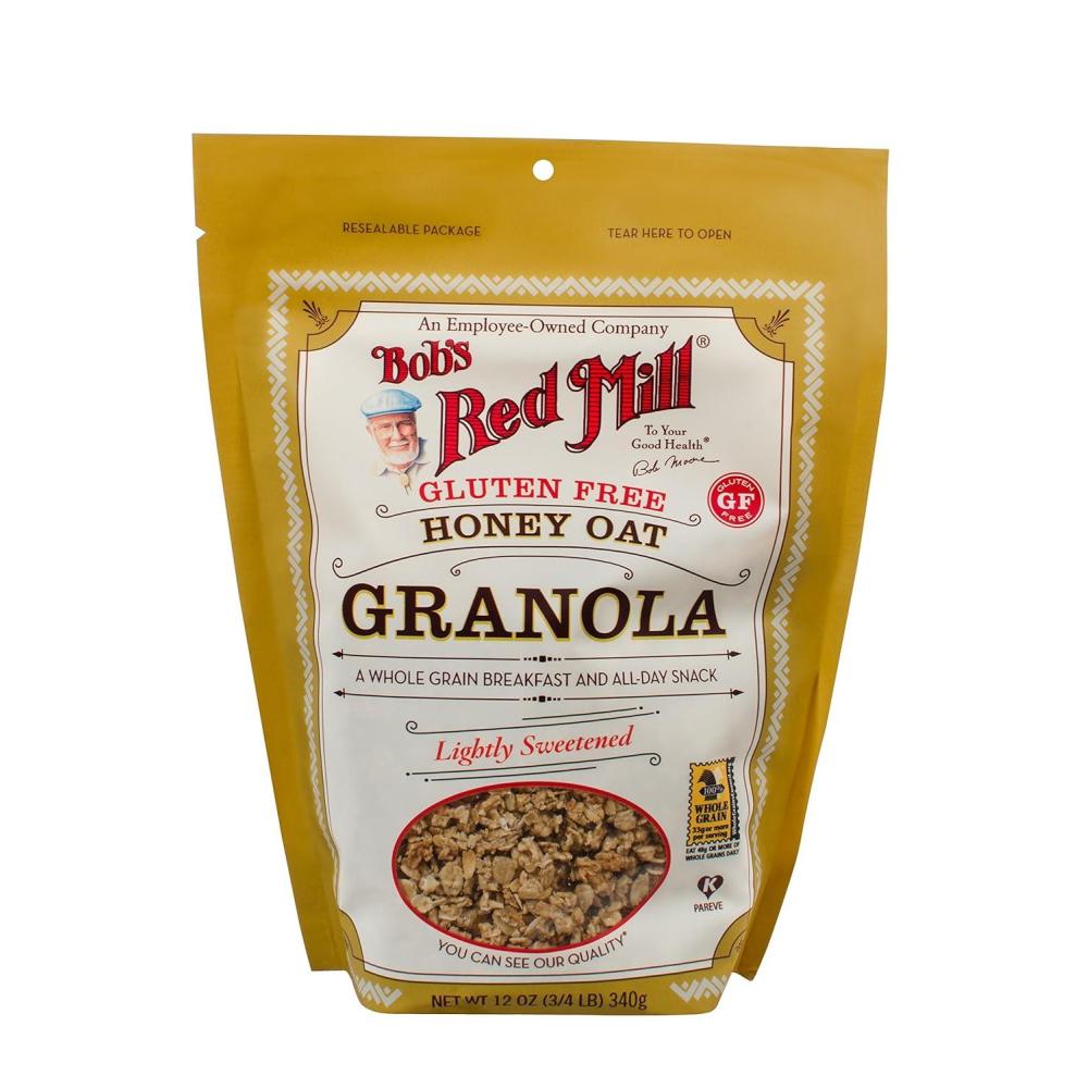imageBobs Red Mill Gluten Free Honey Oat Granola 12oz Pack of 4  Gluten Free Whole Grain KosherHoney