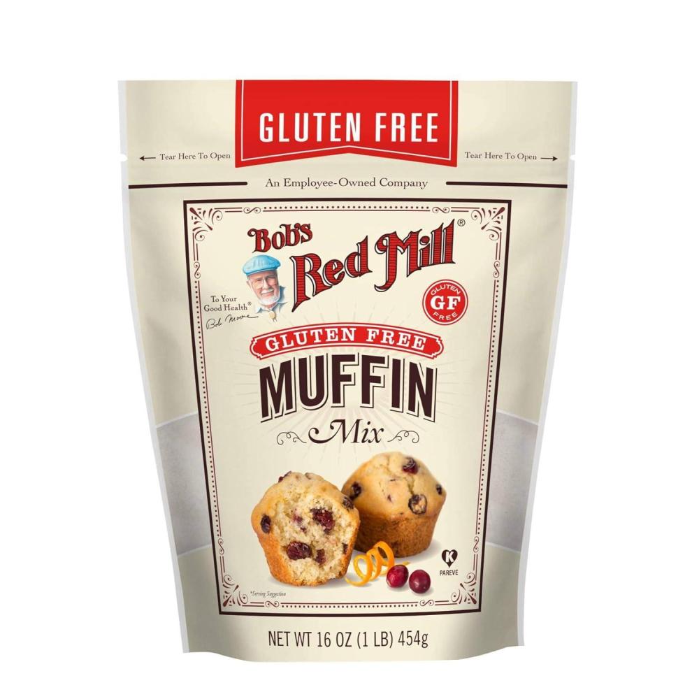 imageBobs Red Mill Gluten Free Muffin Mix 16oz Pack of 4  Gluten Free KosherCranberry