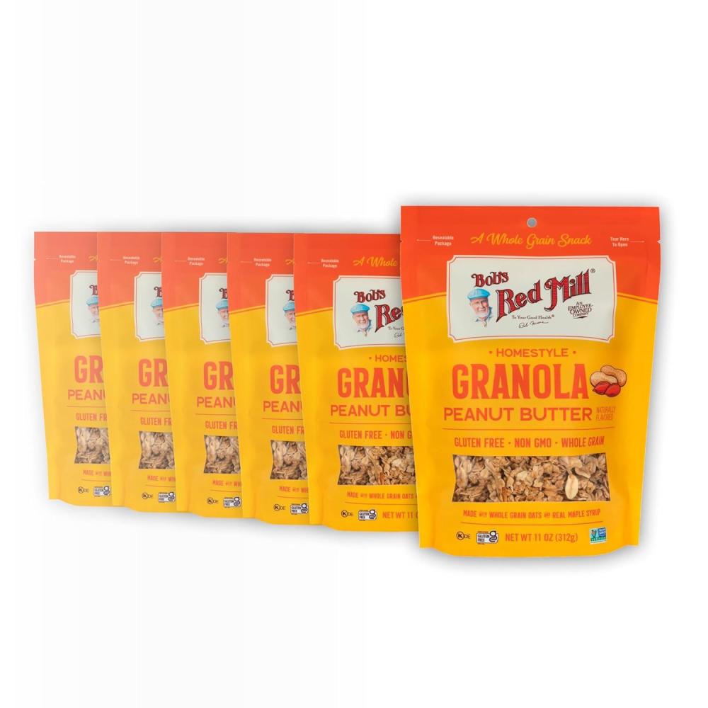 imageBobs Red Mill Maple Sea Salt Granola 11oz Pack of 6  Non GMO Whole Grain KosherPeanut Butter