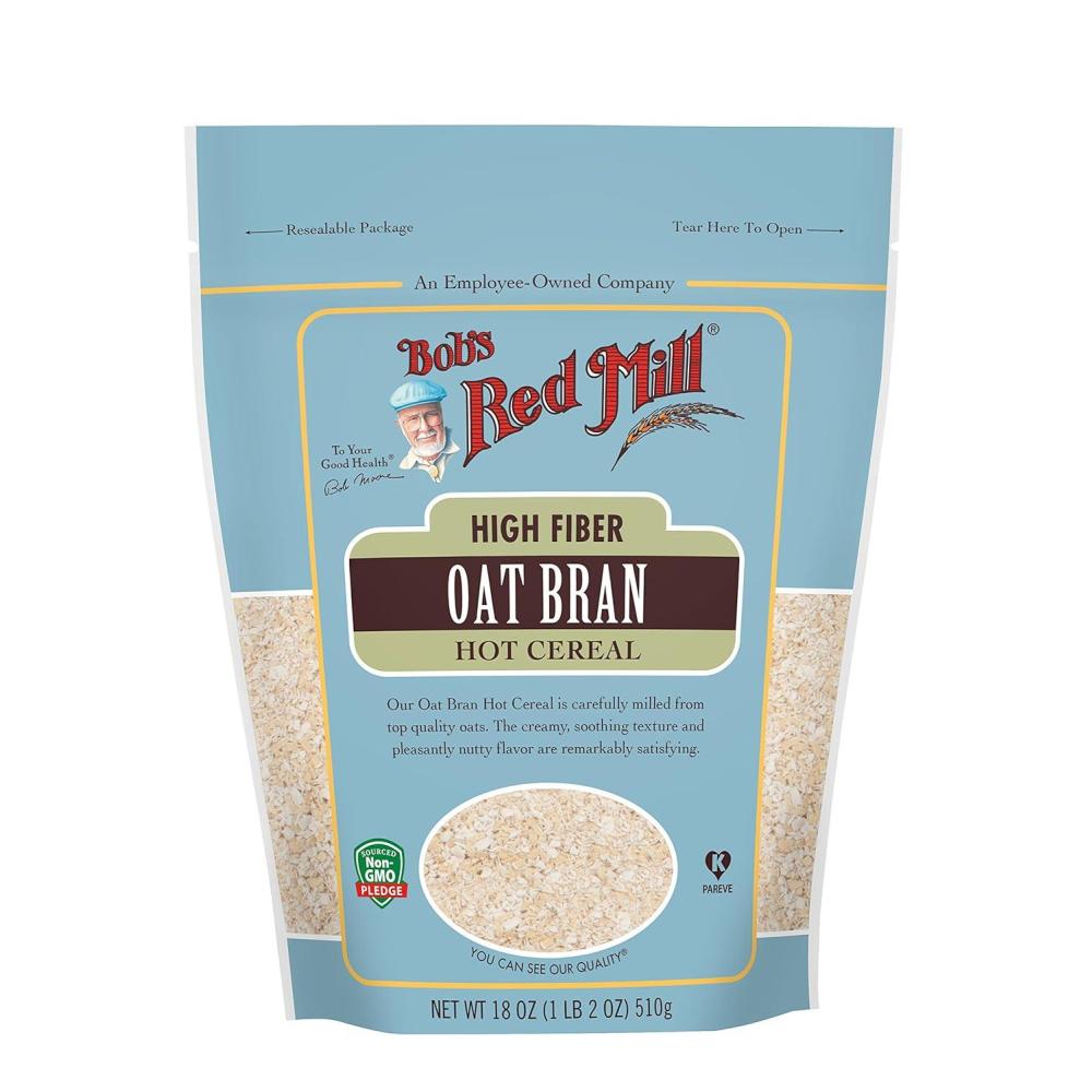 imageBobs Red Mill Oat Bran 18oz Pack of 4  Non GMO Vegan Kosher18 Ounce Pack of 1