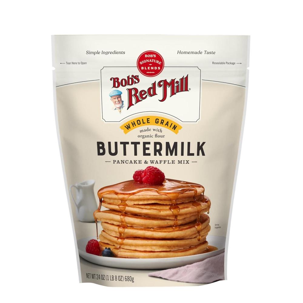 imageBobs Red Mill Organic Buttermilk Pancake amp Waffle Mix 24oz Pack of 4 Kosher24 Ounce Pack of 1