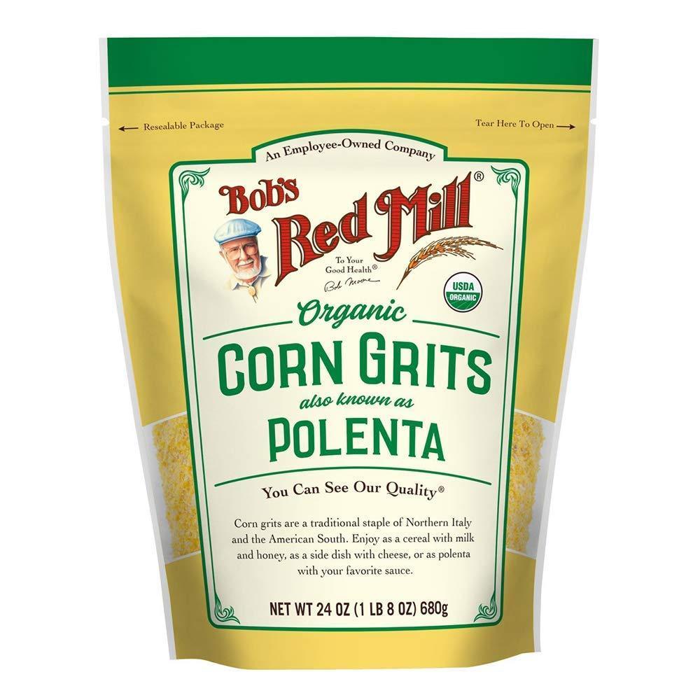 imageBobs Red Mill Organic Corn Grits  Polenta 24oz Pack of 4  Vegan Kosher15 Pound Pack of 4