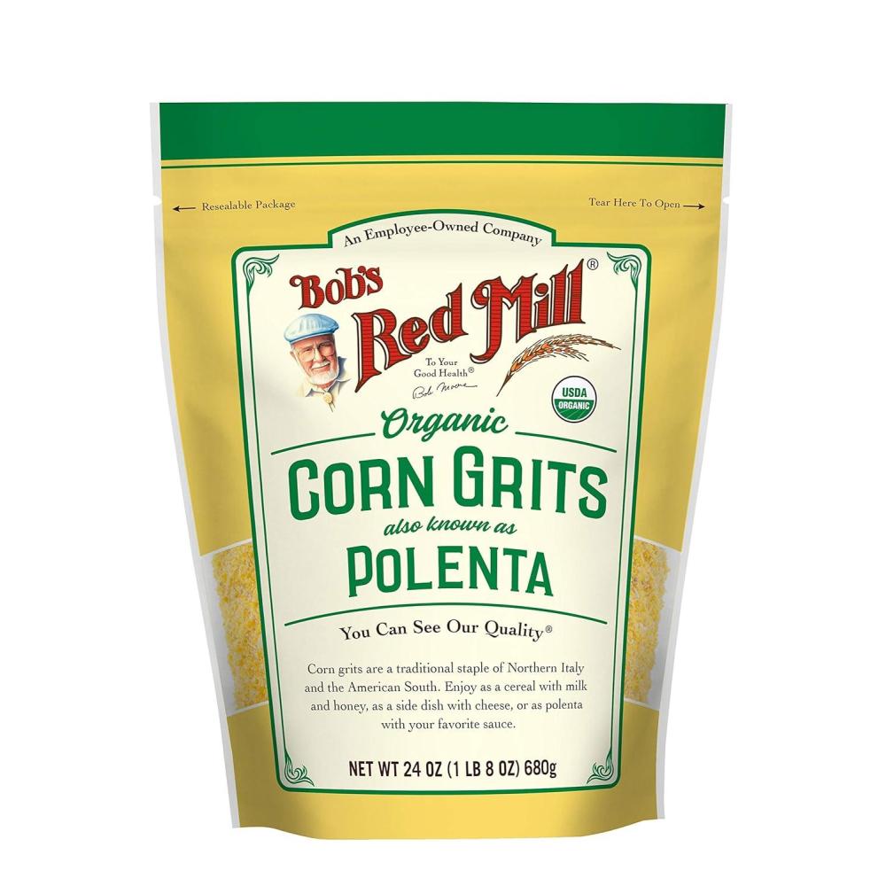 imageBobs Red Mill Organic Corn Grits  Polenta 24oz Pack of 4  Vegan Kosher24 Ounce Pack of 1