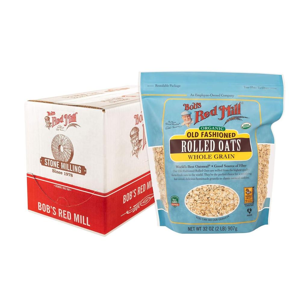 imageBobs Red Mill Organic Old Fashioned Rolled Oats 32oz Pack of 4  Non GMO Whole Grain Vegan Kosher128 Ounce Pack of 1