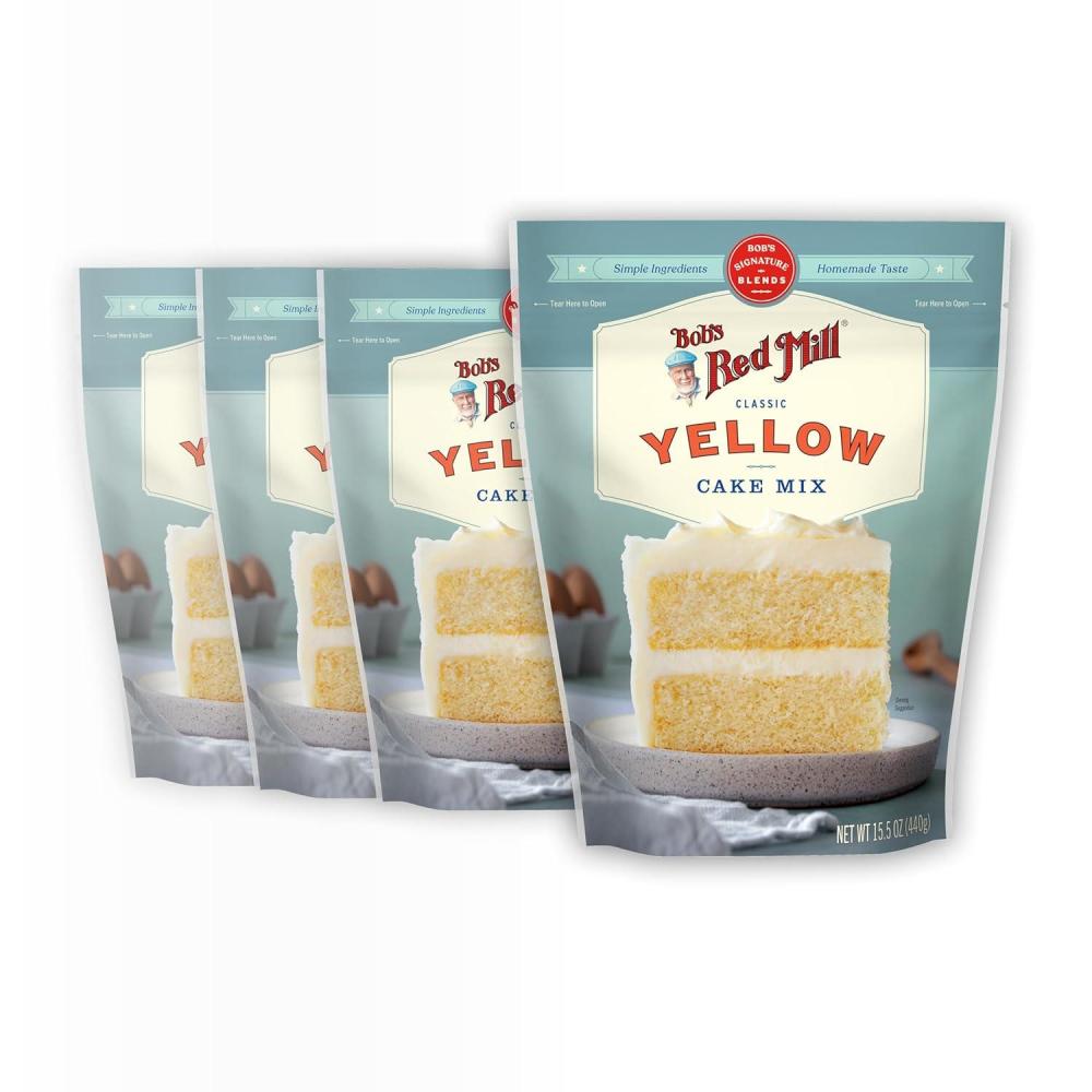 imageBobs Red Mill Signature Yellow Cake Baking Mix 155oz Pack of 4  Non GMO Kosher