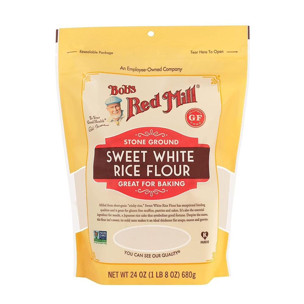 imageBobs Red Mill Sweet White Rice Flour 24oz Pack of 4 Non GMO Vegan Kosher24 Ounce Pack of 1