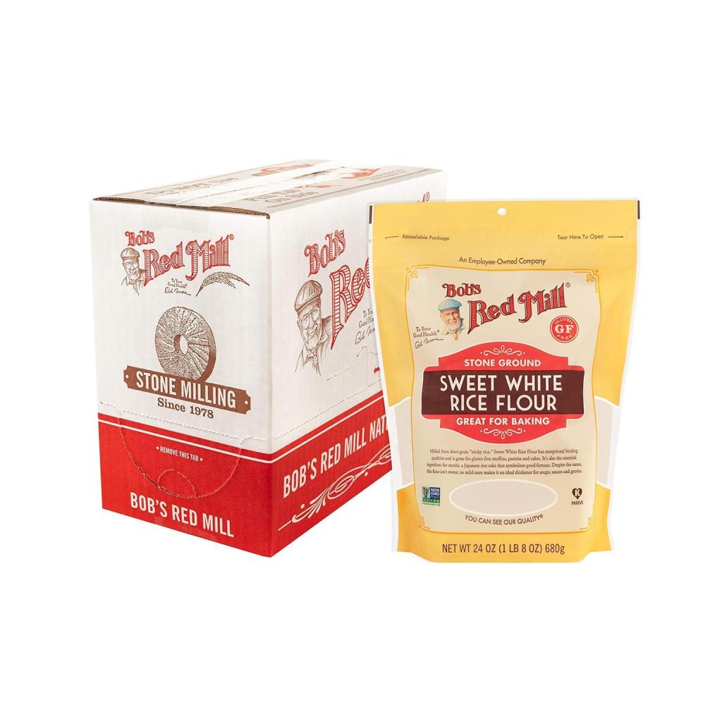 imageBobs Red Mill Sweet White Rice Flour 24oz Pack of 4  Non GMO Vegan Kosher24 Ounce Pack of 4