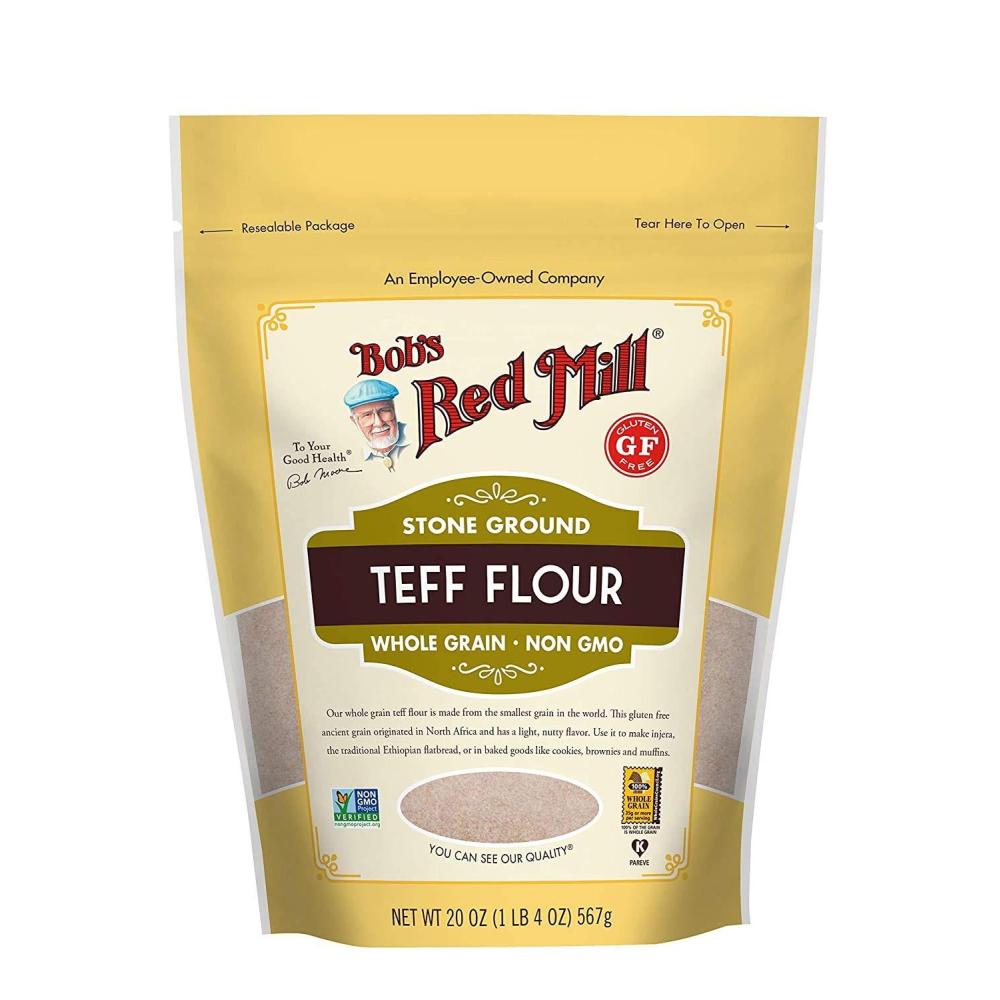 imageBobs Red Mill Teff Flour 20oz Pack of 4  Non GMO Whole Grain Vegan KosherResealable