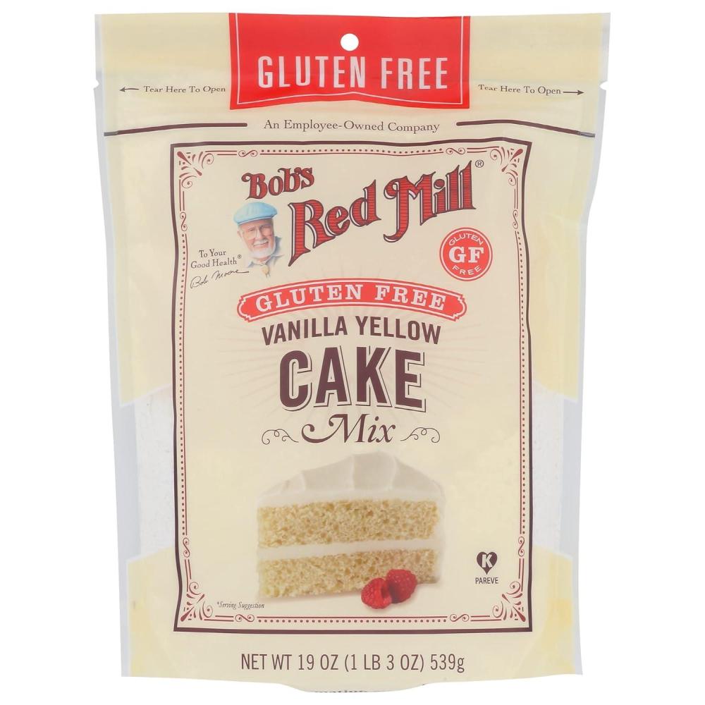 imageBobs Red Mill Vanilla Yellow Cake Mix 19 Ounces Pack of 4  Gluten Free Kosher